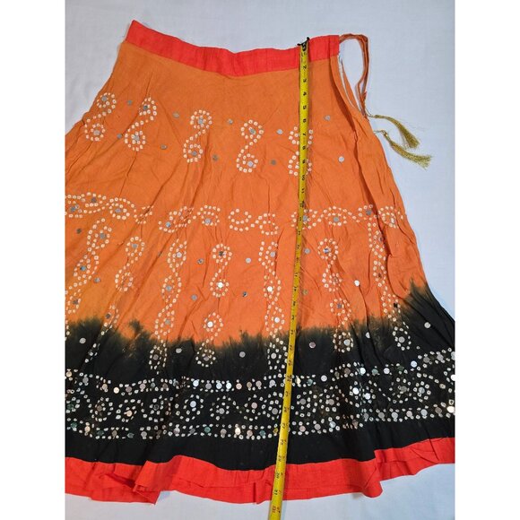 Raj Handmade Boho Cotton Skirt  Drawstring Waist With Tassel One Size‎ - Picture 9 of 12